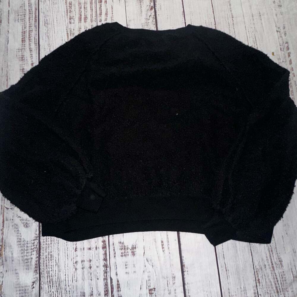 Vintage Black Textured Knit Sweater Free People